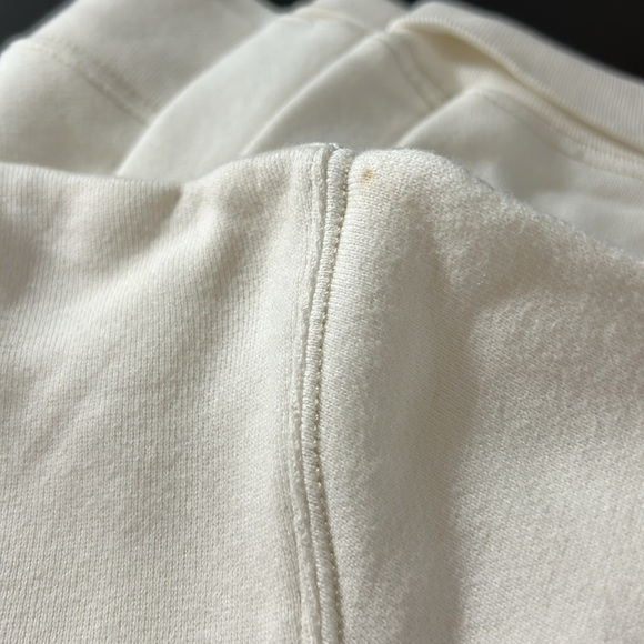 Tommy Hilfiger Crewneck Sweatshirt Cream Navy Size Large Y2K - Picture 7 of 8